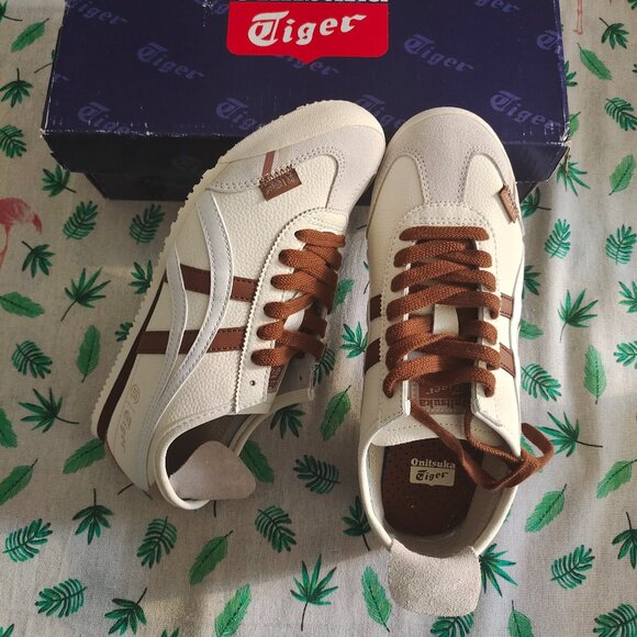 Onitsuka Tiger Shoes - Onitsuka Tiger GSM White/Brown Shoes